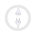 2 Pin Threaded Extension Wire | Male Female Expandable | Outdoor Indoor 2.5meter Cord Flexible Long Wires | Perfect Multipurpose | Home Decor | Office | Festival Decorations | Pack of 1