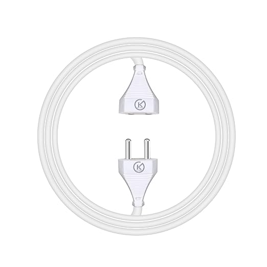 2 Pin Threaded Extension Wire | Male Female Expandable | Outdoor Indoor 2.5meter Cord Flexible Long Wires | Perfect Multipurpose | Home Decor | Office | Festival Decorations | Pack of 1