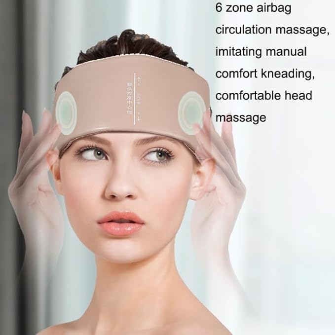 Electric Scalp Massager, Head Massager for Headache Relief with Heat, Air Bag Kneading Massage, and Vibration for a 360 Degree Relaxation Experience