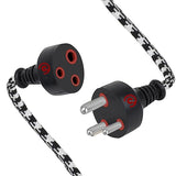 ezobuy 3 Pin Cotton Threaded Wire Extension Wire | 3.5 Meters Heavy Duty Long Wire Cord | 4 Layer Coating | Copper Wire | Durable | Multipurpose | Pack of 1 | 250 W |