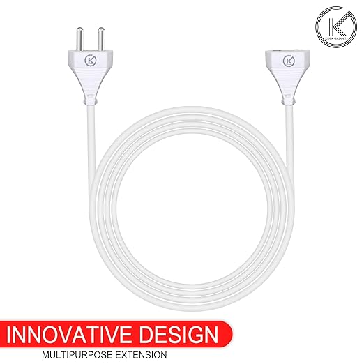 2 Pin Threaded Extension Wire | Male Female Expandable | Outdoor Indoor 2.5meter Cord Flexible Long Wires | Perfect Multipurpose | Home Decor | Office | Festival Decorations | Pack of 1