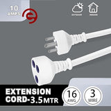Heavy Duty 10 Amp Single Outlet Extension Wire | 3.5 Meters Heavy Duty Long Wire Cord | IP 65 Waterproof | Durable | Multi Purpose | for Home & Office | Universal Compatibility | Pack of 1