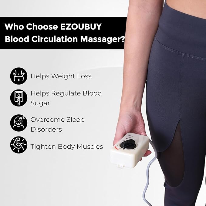 Blood Circulation Foot and Leg Massager Machine for Pain Relief & Relaxation, Electric Foot Massager for Muscle Recovery, Improved Blood Flow & Stress Relief