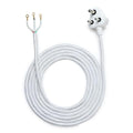 Heavy-Duty 3-Pin Power Cord for Iron Press - 6A, 250V - 100% Pure Copper Wire - Multi-Purpose Cable for Iron Boxes, Kitchen Appliances & Home Electronics - Durable & Safe (2.7M White)