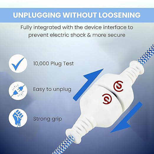 ezobuy 3 Pin Cotton Threaded Wire Extension Wire 3.5 Meters Heavy Duty Long Wire Cord 4 Layer Coating Copper Wire | Durable Multipurpose | Pack of 1 250 W