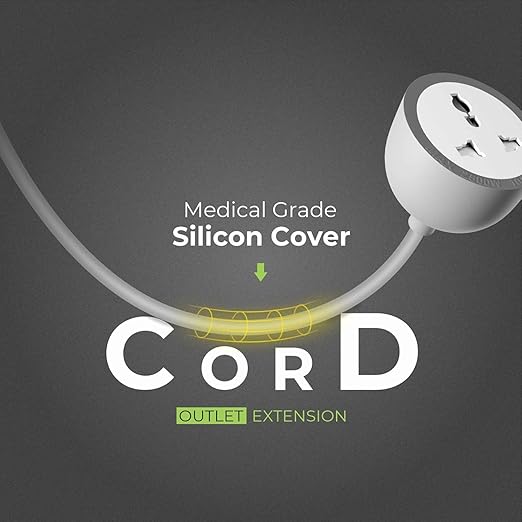 Gadgets 3-Pin Extension Cord with Heavy Duty Long Wire | 3m Wire | 2500W, 10A | Expandable | Multipurpose Use for Home, Office, Festive Decor | Pack of 1 (Grey Extension Cord)