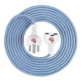 ezobuy 3 Pin Cotton Threaded Wire Extension Wire 3.5 Meters Heavy Duty Long Wire Cord 4 Layer Coating Copper Wire | Durable Multipurpose | Pack of 1 250 W
