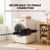 ezobuy 3 Pin Cotton Threaded Wire Extension Wire | 3.5 Meters Heavy Duty Long Wire Cord | 4 Layer Coating | Copper Wire | Durable | Multipurpose | Pack of 1 | 250 W |