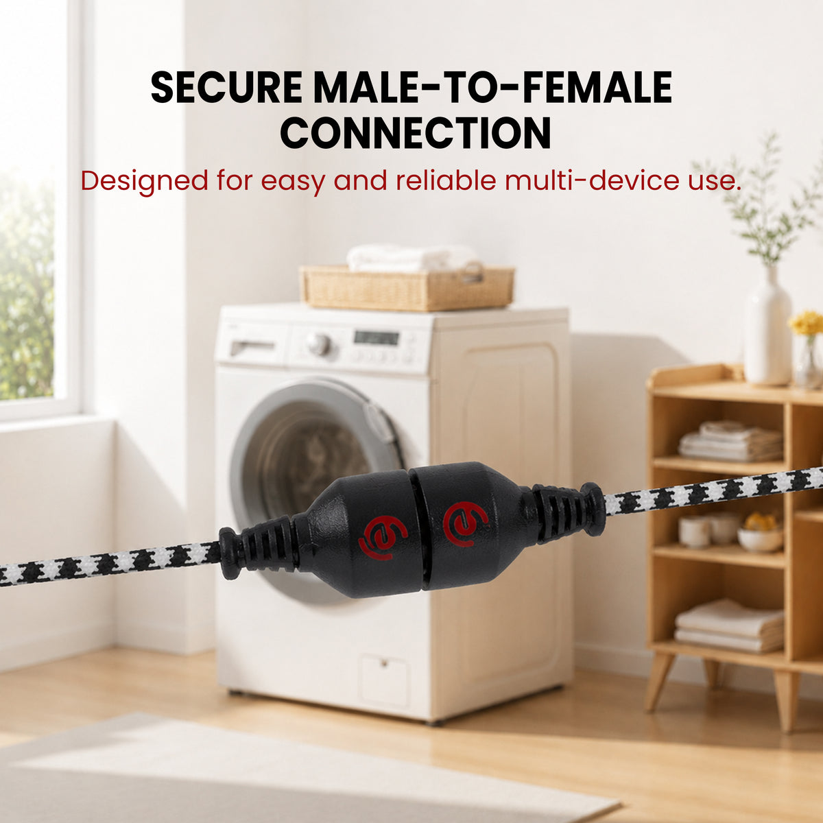 ezobuy 3 Pin Cotton Threaded Wire Extension Wire | 3.5 Meters Heavy Duty Long Wire Cord | 4 Layer Coating | Copper Wire | Durable | Multipurpose | Pack of 1 | 250 W |
